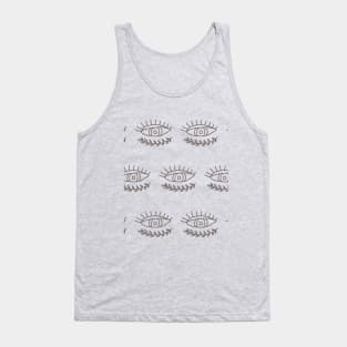 Hand-drawn BOHO pattern with eyes Tank Top